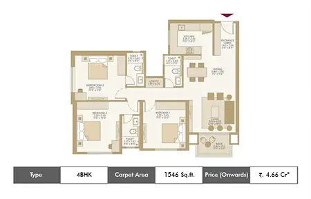 4 BHK 1546 Sq.ft