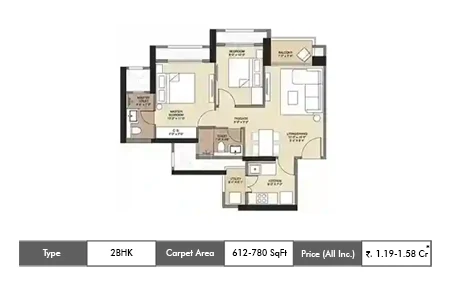 2 BHK 676
