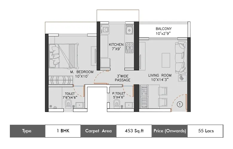 1 BHK-453