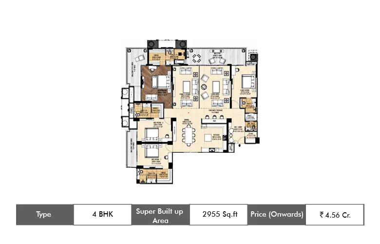4BHK 2955-Sq.ft