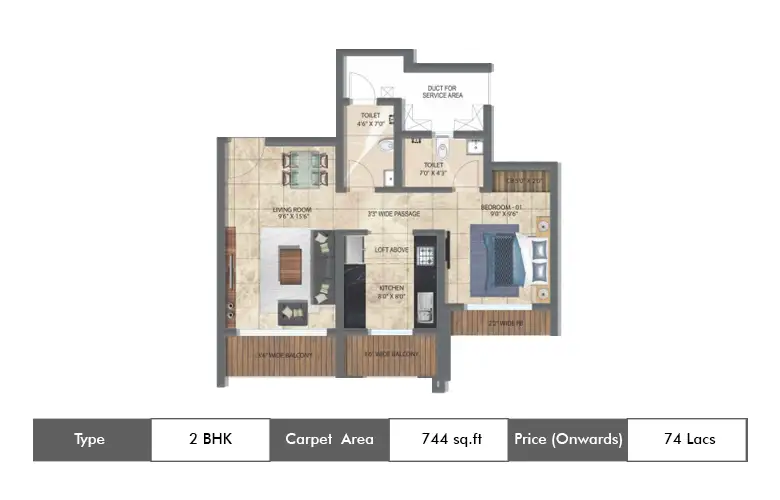 2 BHK-744