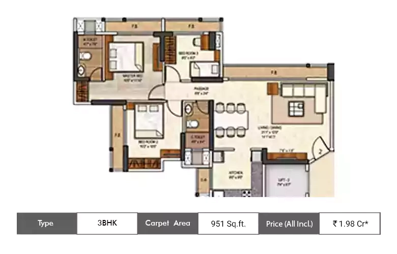 3 BHK-951