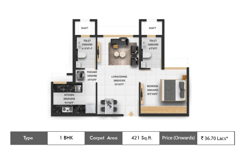 1 BHK-421