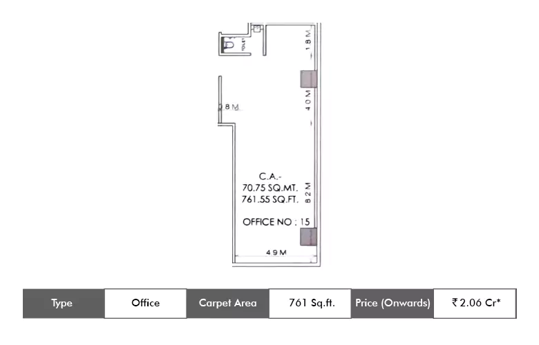 OFFICE 3-761 Sq.ft