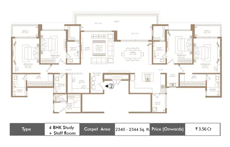 4 BHK 2340-2344 Sq.ft