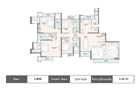 4 BHK-2241 Sq. ft.